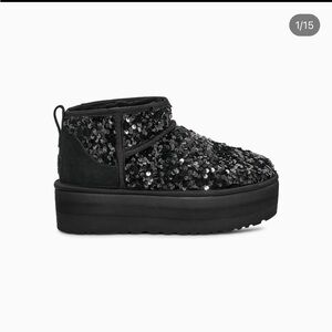 Brand new Sequin platform Uggs size 10